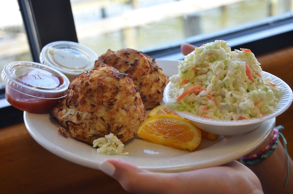 Maryland crab cakes at Capt Billy's Crab House
